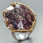 Vintage ring Black Sapphire Ring 925 Sterling Silver Size 7 /R445800