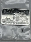 Vintage 1973 Go First Class 1 oz Fine .999 Silver Art Bar Belford Mint