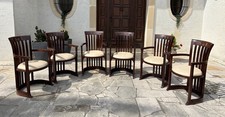 6 Chaises de Notaire Bureau /salon vintage (années 90 ) Made In France En Hêtre