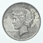 (1) 1923 (P) Choice AU Peace Silver Dollar 90% - CH AU Almost Unc - Luster *2807