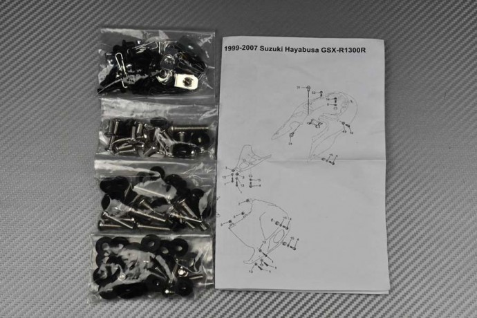 Quincaillerie carénages Suzuki Hayabusa 1300 pour supprimer les vibrations et vis manquantes