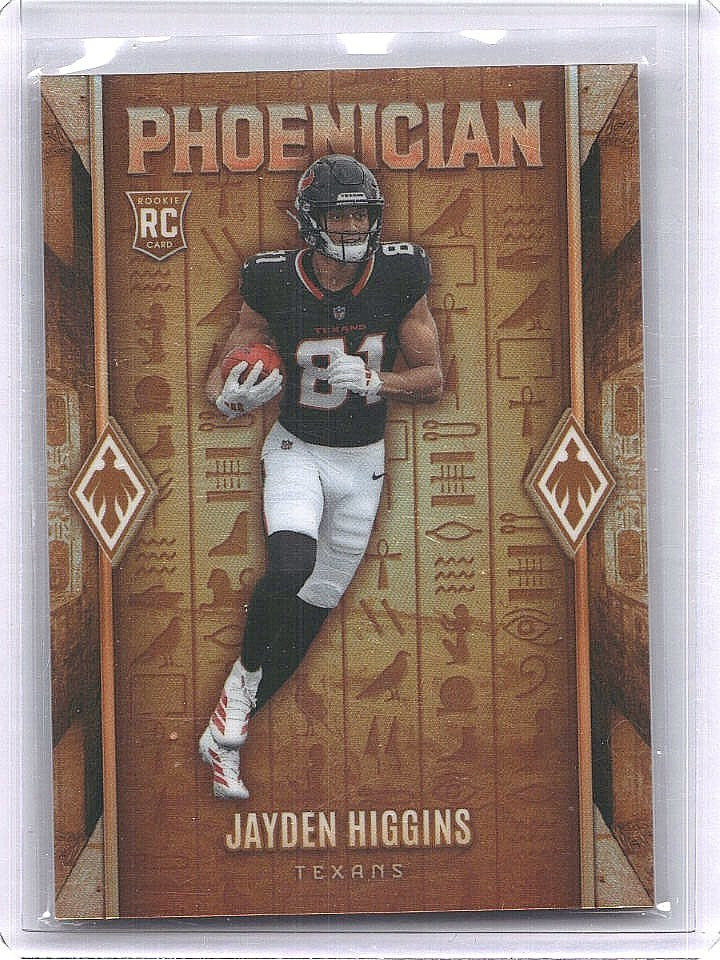 2025 Panini Phoenix Jayden Higgins PHOENICIAN SSP CASE HIT #7 Rookie RC Texans