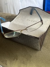 GUCCI GG 2869 YAW 54-15-135 BROWN BLUE FLEX HINGE EYEGLASSES GV28 WITH CASE 