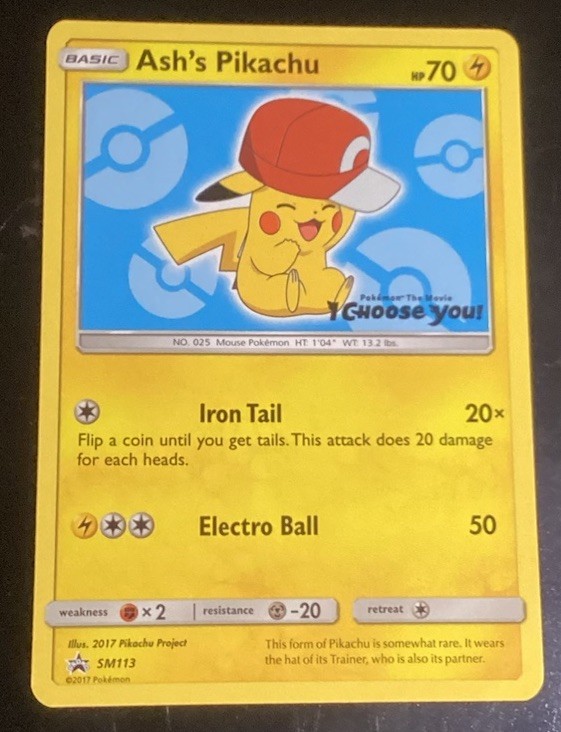Pokemon SM Promos Ash's Pikachu - SM113 (P) #SM113 NM