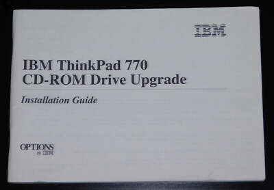 Anleitung Installation Guide IBM ThinkPad 770 CD-ROM Drive Upgrade Multilaguage