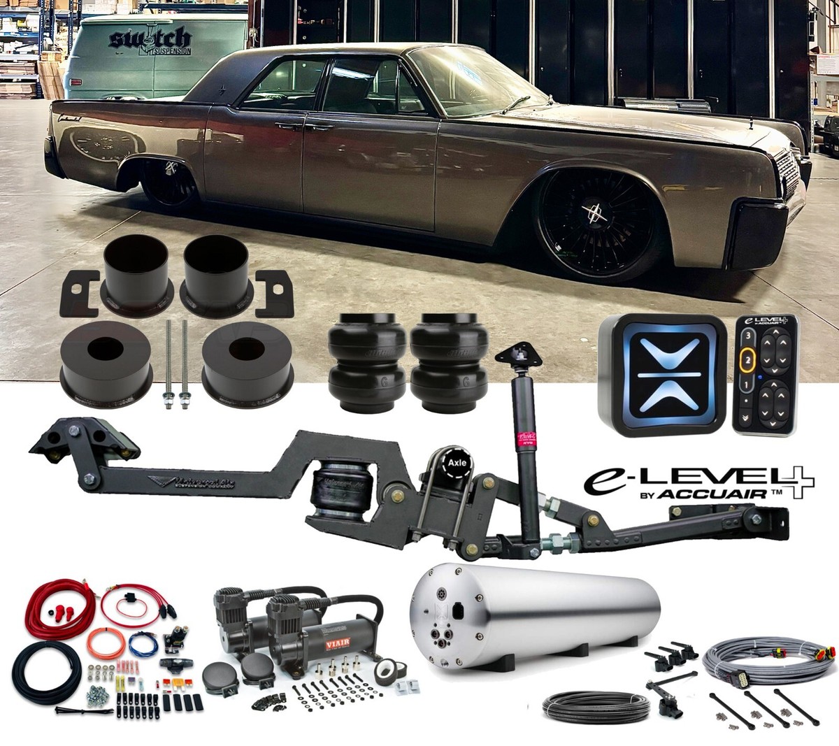 Continental 1966-1969 Front & Rear Link Kit w/ Slam Bags & e