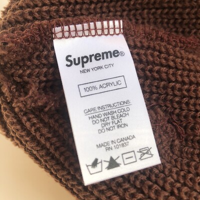Supreme BRIGHT STRIPE BEANIE Brown | eBay