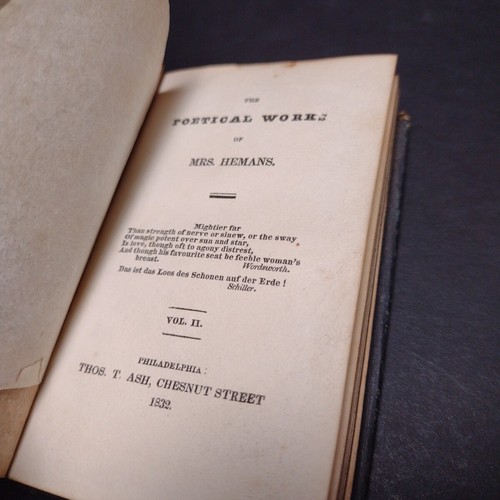 The Poetical Works of MRS. HEMANS Vol. 1 und 2 1832 Leder HC Poesie antik - Bild 19 von 24