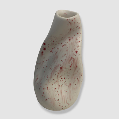 $125 Completedworks White Object 18 Medium Ceramic Vase Pink Splashes
