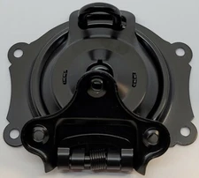 SHORT BLACK POWDER COATED Steel Trunk Lock with Keys - chest steamer vintage box