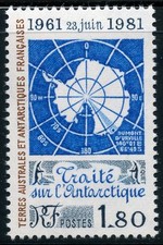 TIMBRE T.A.A.F. / TERRES AUSTRALES NEUF  N° 91 ** TRAITE SUR L'ANTARTIQUE