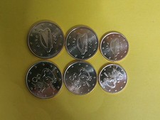 1+2+5 cent Münzen aus Finnland und Irland 