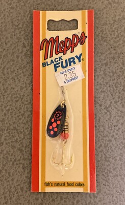 Mepps Black Fury Undressed Inline Spinner 1/6 oz Size 2 NIP NOS
