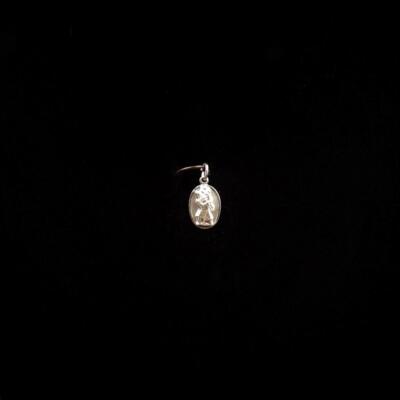 NOS Vintage St. Christopher Small Oval Sterling Silver Charm by Maxward