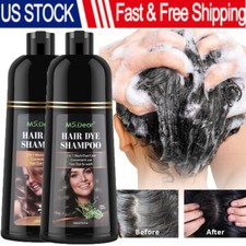 500ml Hair Dye Color Shampoo Instant Fast Permanent Natural Coconut Dye Color