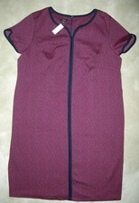 NWT TALBOTS WOMAN Red/navy Stripe Knit Dress "Boss Lady"  18W  PLUS