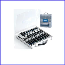 Heavy-Duty Deep Nut Driver Set with Impact Socket Adapters - 1/4'' Quick Change