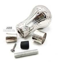 Chrome Finish Replica of Bat Masterson Brass Knob Handle Only For Walking Stick