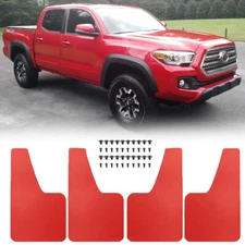 4* Car Red Mudguards Fender Mud Flaps Splash Guards Mudflaps For Toyota Tacoma
