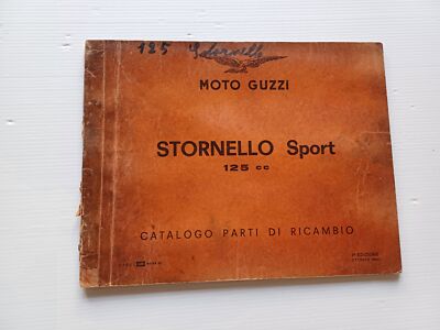 Moto Guzzi Stornello Sport 125 1a serie 1962 catalogo ricambi ORIGINALE 