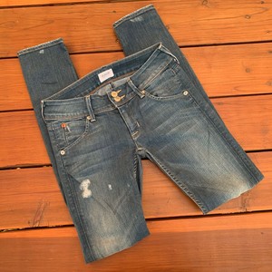 Hudson Jeans Talla 24 para mujer de poca altura Collin Skinny Jeans Denim  Pierna con aspecto envejecido | eBay
