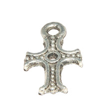 Christian Cross Crucifix 1 Charm Tibetan Silver J1083