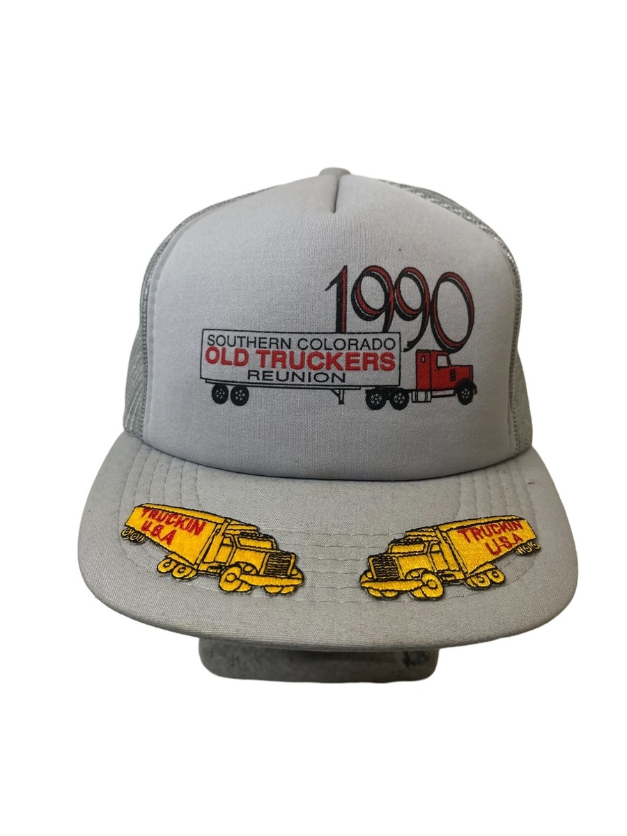 Truckin USA Old Truckers Reunion 1990 Vintage Truckers Hat