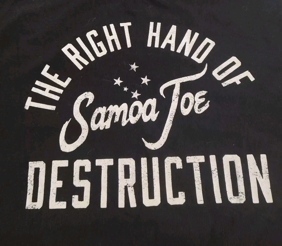 Camiseta WWE Authentic Wear Samoa Joe The Right Hand of Destruction Hombres 2X Usada en Excelente Condición Foto 2 de 4