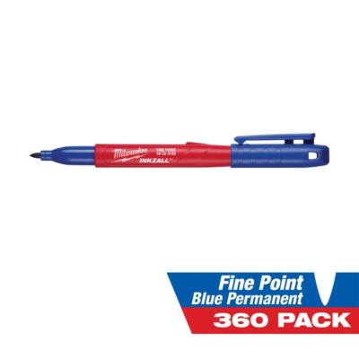 Jobsite Permanent Marker Blue 360-Pack Fine-Point W/ Hard Hat Clip Construction