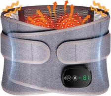Lower Back Massager with Heat, Heating Pad for Back, Portable Waist Massage Belt
