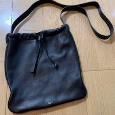 A.P.C. Woman Leather Shoulder Bag Black Re Limited Edition Style Refined Minimal