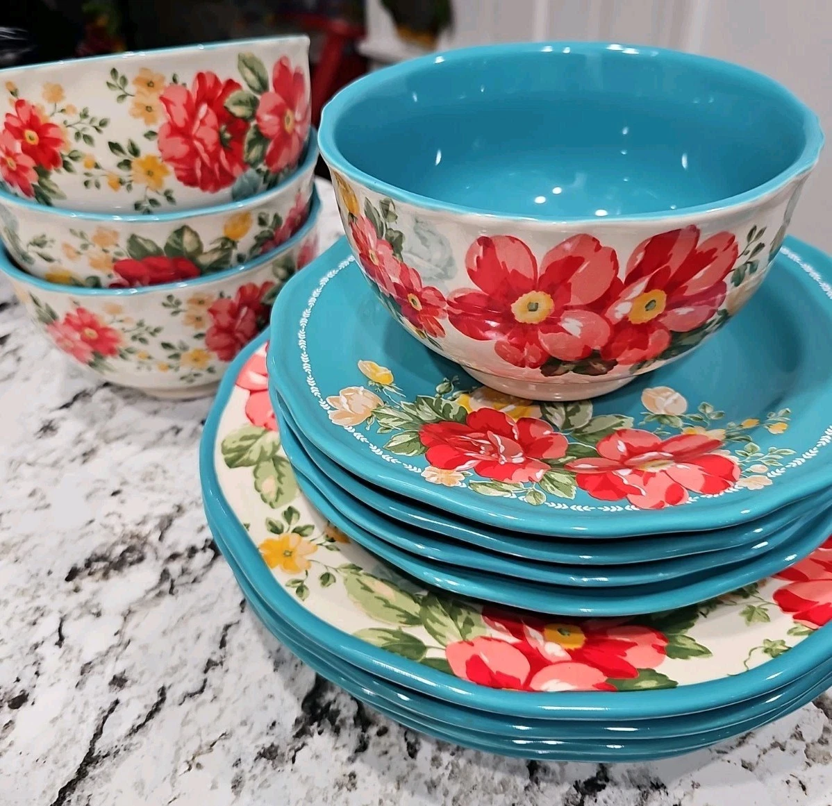 Blue Floral Porcelain Dinner Service Sets for sale | eBay