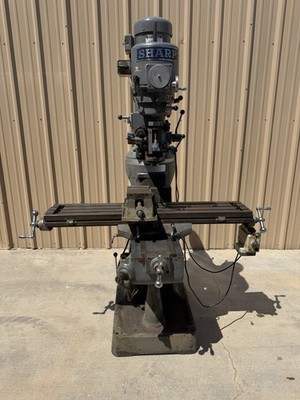 SHARP LMV50 VERTICAL 3 HP MILL MILLING MACHINE 9'' X 50'' TABLE WITH VISE & X FEED