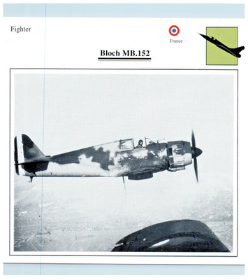 Bloch MB.152 Edito Service Warplane Air Military Card France