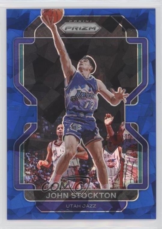 2021-22 Panini Prizm Blue Ice Prizm 83/125 John Stockton #267 HOF 0m1w