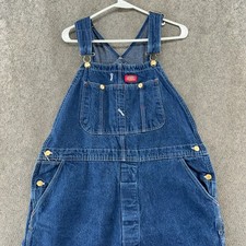 Dickies Overalls Mens 40x32 Blue Dark Wash Denim Outdoor Farmers Workwear