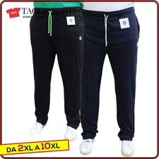 Men's plus size cotton jersey blue sweatpants. Big and tall. Big size.