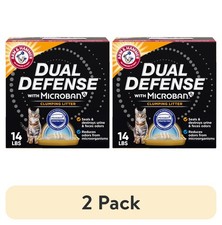 2 pack Dual Defense with Microban Clumping Cat Litter Antimicrobial Product