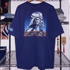 Vintage 90s 00s Y2K Star Wars Darth Vader Double Sided Retro Fantasy Movie Tee