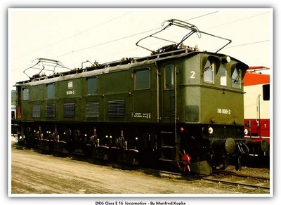 DRG Class E 16  railroad Train Railway