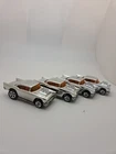 Vintage Hot Wheels 1957 CHEVY BEL AIR 1976 Silver-Chrome w/orange window X4