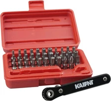 K403 Comprehensive Torx Bit Set with Mini Torx, Black, Grey 