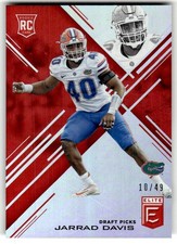 2017 Panini Elite Draft Picks Jarrad Davis Red #/49 #141