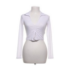 Forever 21, Crop Top, Größe: S, Weiß, Elasthan/Polyester, Einfarbig #scR