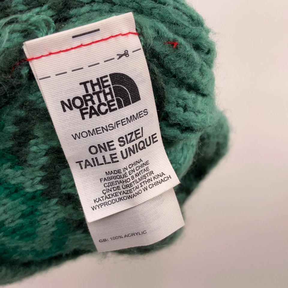 The North face 绿色水平针织冬帽女式均码 — 第 4/4 张图片