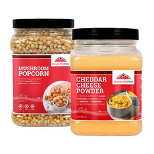 Cheddar Cheese Popcorn Bundle, Cheddar Cheese Powder 1LB Pack of 1 , Mushroom P