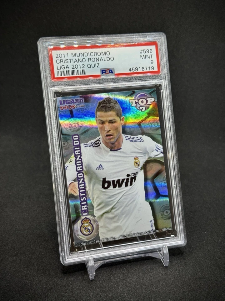 Cristiano Ronaldo 2011 Mundicromo Quite Foil La Liga PSA 9 Como Nuevo Pop2 Foto 2 de 3
