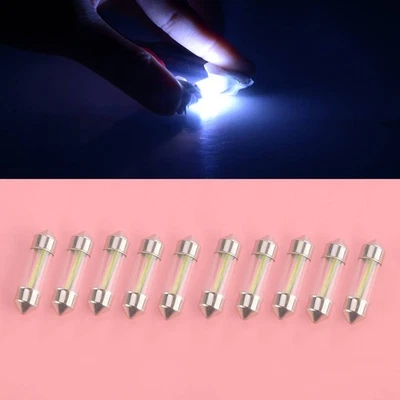 10x 31mm C5W COB LED Car Interior Festoon Dome Map Reading Light Lamp Bulbs ro - Photo 1/4