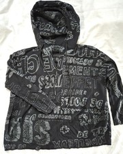 Rundholz Black Label Shirt Sweatshirt Kapuze Oversized Schwarz grau gemustert