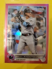 2022 Topps Chrome Magenta Refractors #138 Brian Anderson 312/399 - Miami Marlins